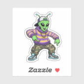 Hip Hop Alien Sticker (Vel)