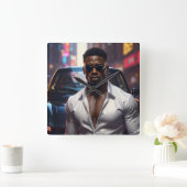 Hip Hop - American Rap Star - Vierkante Klok (Huis)