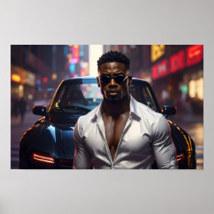 Hip Hop - Amerikaanse Rap Ster -  Poster