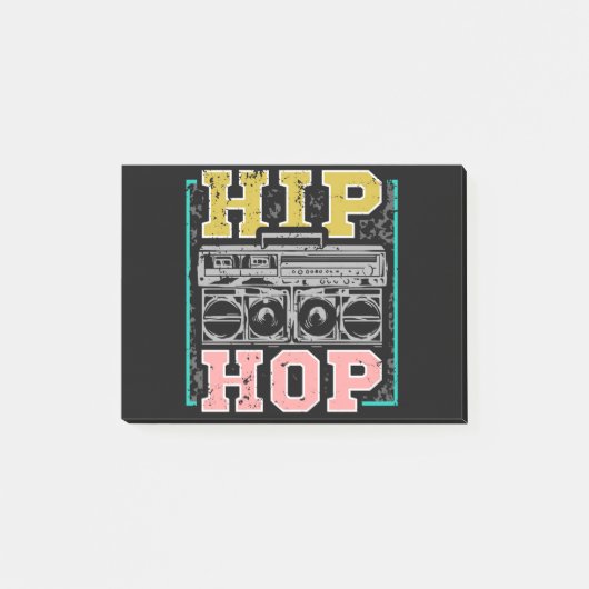 Hip Hop Artists Cassettes Old School Rap Post-it® Notes (Voorkant)