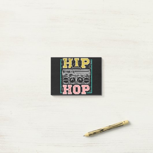 Hip Hop Artists Cassettes Old School Rap Post-it® Notes (Op bureau)