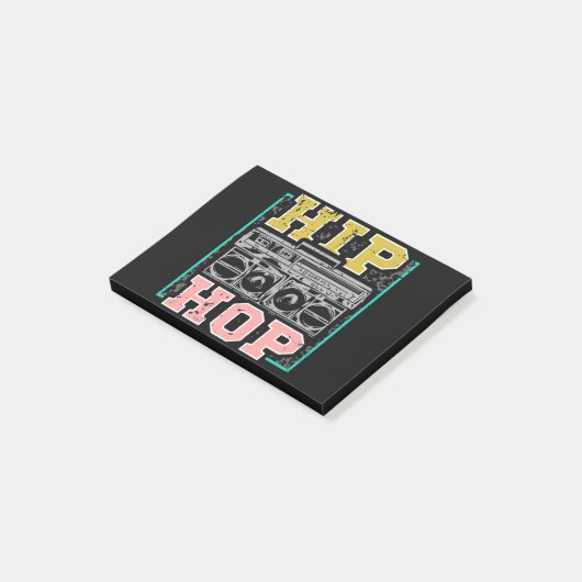 Hip Hop Artists Cassettes Old School Rap Post-it® Notes (Schuin)