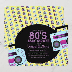 Hip Hop Baby Shower Feest Muziek Uitnodiging