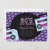 Hip Hop Baby Shower Feest Muziek Uitnodiging (Voorkant)