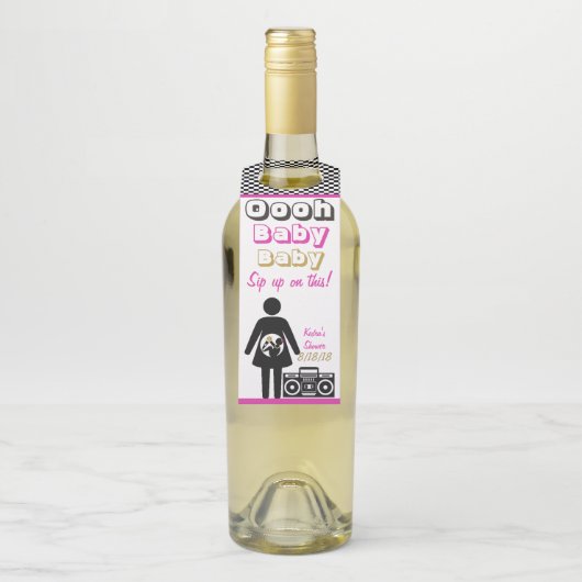 Hip Hop Baby shower|Oooh Baby Baby|Bottelaars Flessenhanger (Op fles)