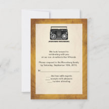 Hip Hop Bar Mitzvah RSVP Reply Card