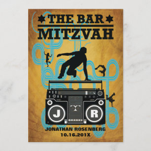 Hip Hop Bar Mitzvah Uitnodiging