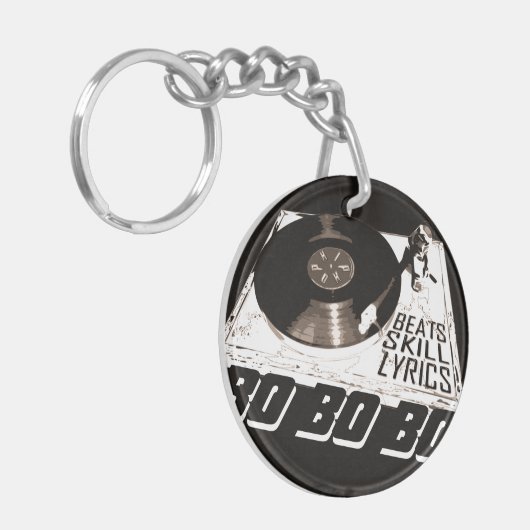 HIP HOP BEATS SKILL SONGTEKSTEN RECORDSPELER SLEUTELHANGER (Voorkant Links)
