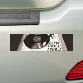 HIP HOP BEATT SKILL LYRICS OP PLATENSPELER BUMPERSTICKER (Op auto)