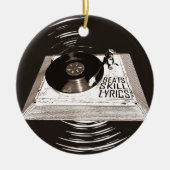 HIP HOP BEATT SKILL LYRICS OP PLATENSPELER KERAMISCH ORNAMENT (Voorkant)