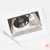 HIP HOP BEATT SKILL LYRICS OP PLATENSPELER RECHTHOEKIGE STICKER (Envelop)