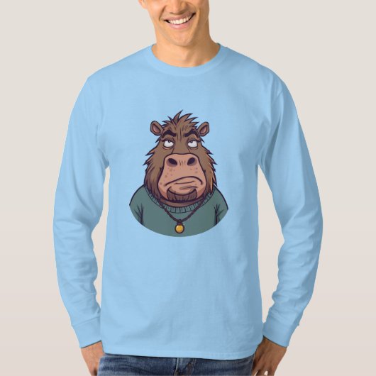 Hip-Hop Beaver with Chain – Urban Christmas Style T-shirt (Voorkant)