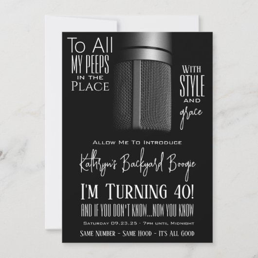 Hip Hop Birthday Kaart (Voorkant)