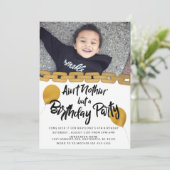 Hip Hop Birthday Party Photo Invitation Kaart (Staand voorkant)