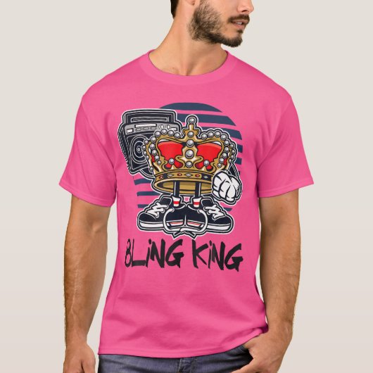 Hip Hop Bling King T-shirt (Voorkant)