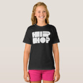 Hip Hop Blok Typografie T-shirt (Voorkant volledig)
