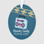 Hip Hop Boom Box Folieketting Ornament (voorkant)
