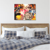 Hip Hop Boombox Graffiti Canvas Afdruk (Insitu (Slaapkamer))