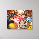 Hip Hop Boombox Graffiti Canvas Afdruk (Voorkant)