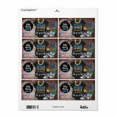Hip Hop {BOY} Baby shower Mini Champagne Labels (Full Sheet)