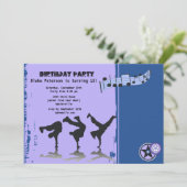 Hip Hop Boys Uitnodiging (Staand voorkant)