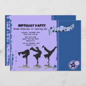 Hip Hop Boys Uitnodiging (Voorkant / Achterkant)