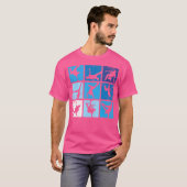 Hip Hop Break Dance Poses Retro T-shirt (Voorkant volledig)