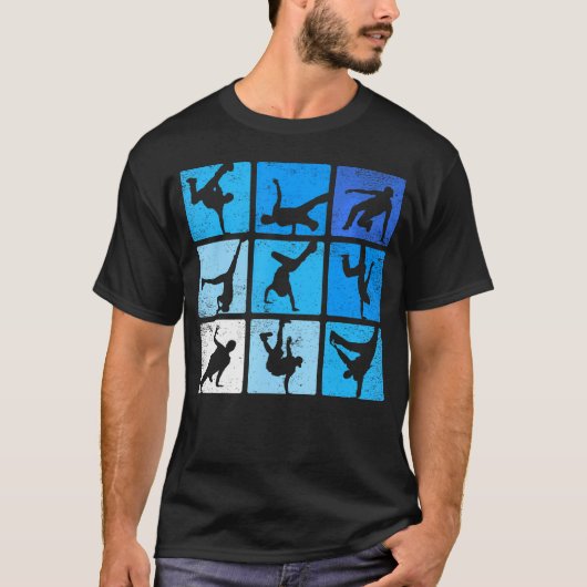 Hip Hop Break Dance Poses T-shirt (Voorkant)