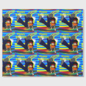 Hip Hop Break Dancing Kind Happy Birthday Cadeaupapier (Vlak)