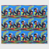 Hip Hop Break Dansen 2 Kinder Cadeaupapier (Vlak)