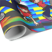 Hip Hop Break Dansen 2 Kinder Cadeaupapier (Rol Hoek)