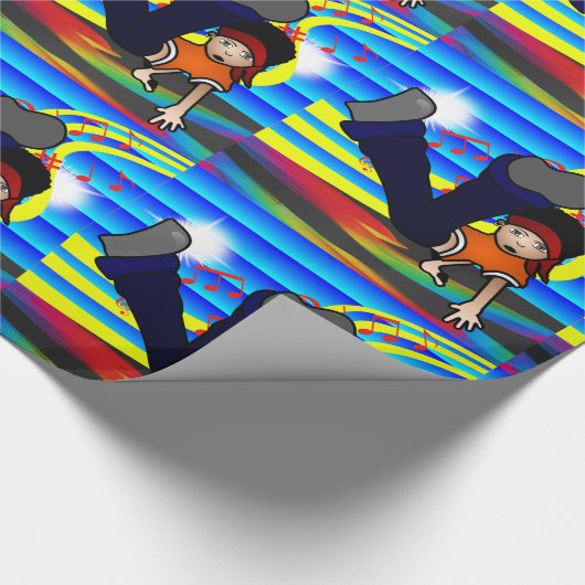 Hip Hop Break Dansend Kind Cadeaupapier (Hoek)