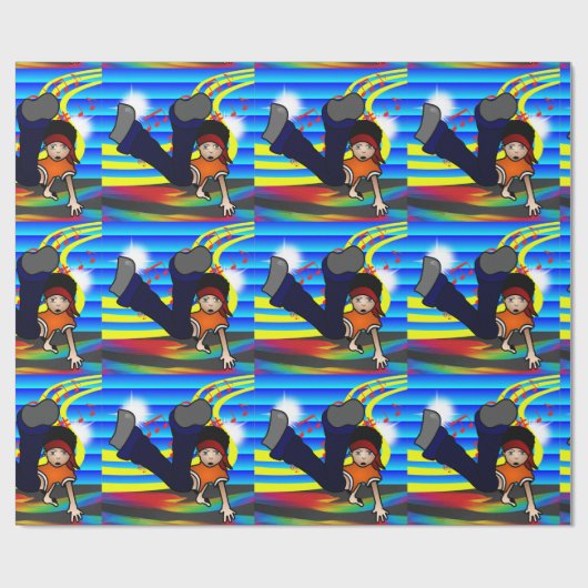 Hip Hop Break Dansend Kind Cadeaupapier (Vlak)