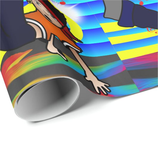 Hip Hop Break Dansend Kind Cadeaupapier (Rol Hoek)