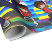 Hip Hop Breakdansen 2 Kids Gefeliciteerd Cadeaupapier (Rol Hoek)