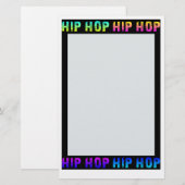 Hip Hop briefpapier, pas aan Briefpapier (Voorkant / Achterkant)