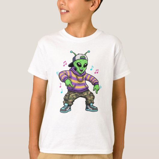 Hip Hop Buitenaards Wezen T-shirt (Voorkant)