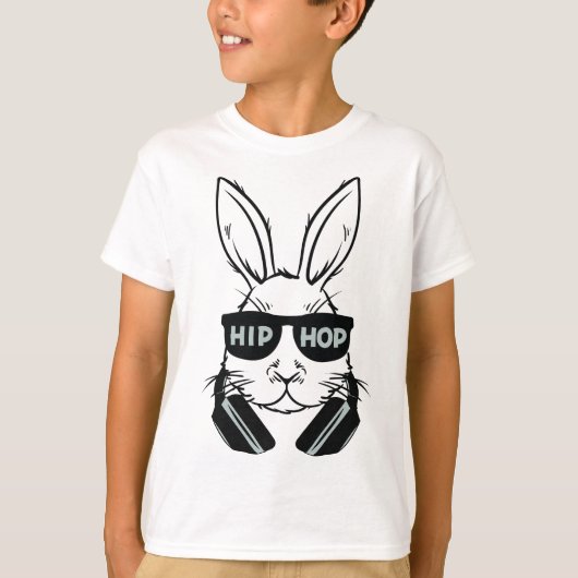 Hip Hop Bunny Boy Easter Rabbit Sunbribribril T-shirt (Voorkant)
