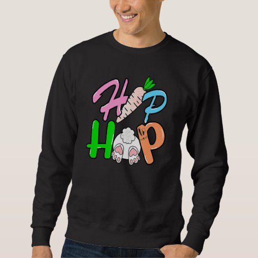 Hip Hop Bunny Cute Easter Apparel Trui (Voorkant)