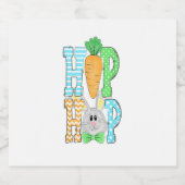 Hip Hop Bunny Easter Bunny Classic Rabbit Lover Sparkling Wijnetiket (Enkel label)