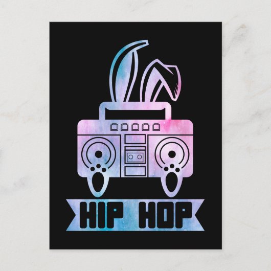 Hip Hop Bunny Music Rabbit Briefkaart (Voorkant)