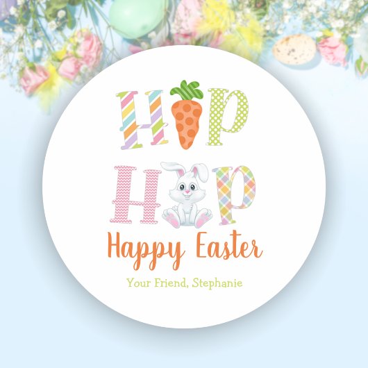 Hip Hop Bunny Pasen Zak Sticker Cadeautjes