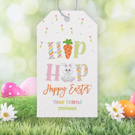 Hip Hop Bunny Pasen Zakje met Cadeautjes  Cadeaulabel