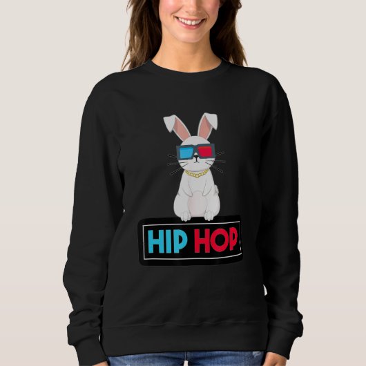 Hip Hop Bunny Toddler Easter Bunny Rap 2 Trui (Voorkant)