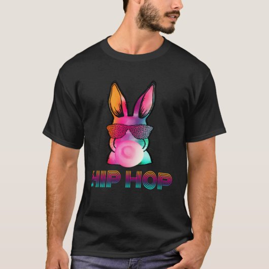 Hip Hop Bunny With Sunglasses Cute Easter  Rabbit  T-shirt (Voorkant)