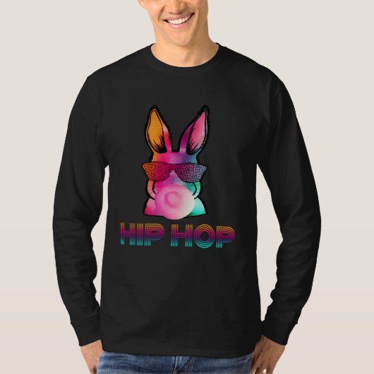 Hip Hop Bunny With Sunglasses Cute Easter Rabbit T-shirt (Voorkant)