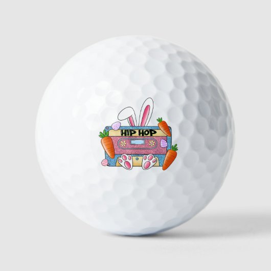 Hip Hop Cassettebandje Bunny Golfballen (Voorkant)