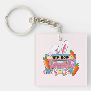 Hip Hop Cassettebandje Bunny Sleutelhanger