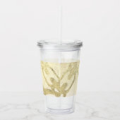 Hip Hop Chain Faux Sparkles Monogramme Name Acr Acryl Drinkbeker (Rechts)