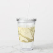 Hip Hop Chain Faux Sparkles Monogramme Name Acr Acryl Drinkbeker (Achterkant)